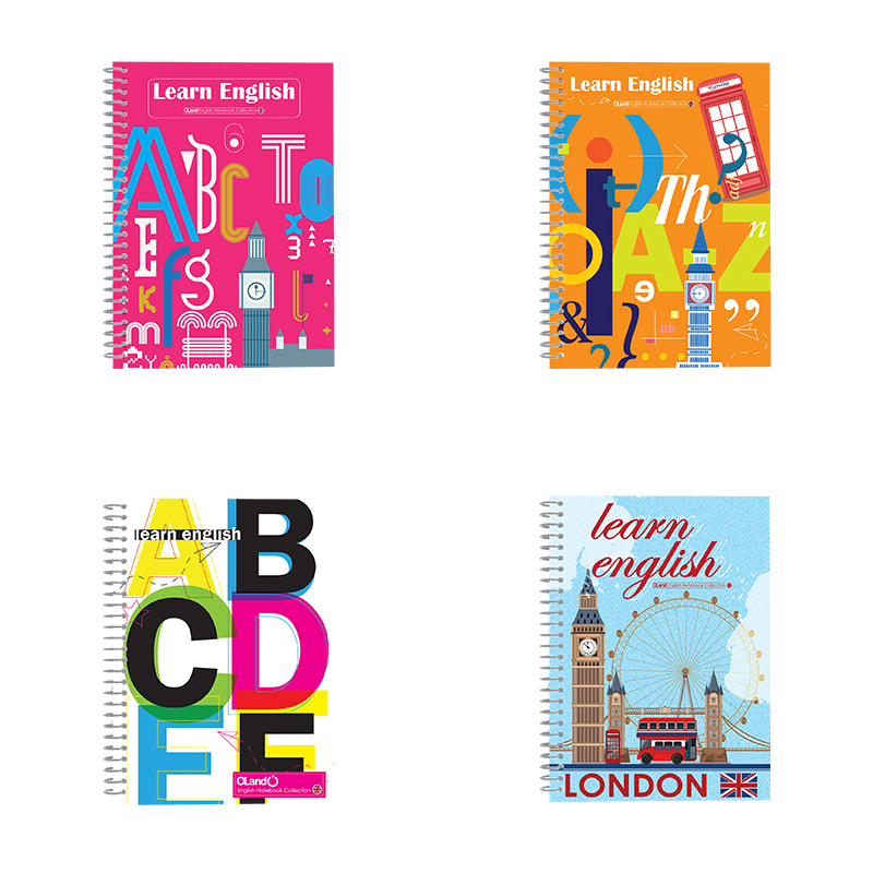 دفتر انگلیسی 60 برگ 2 خط(برند اُلند)