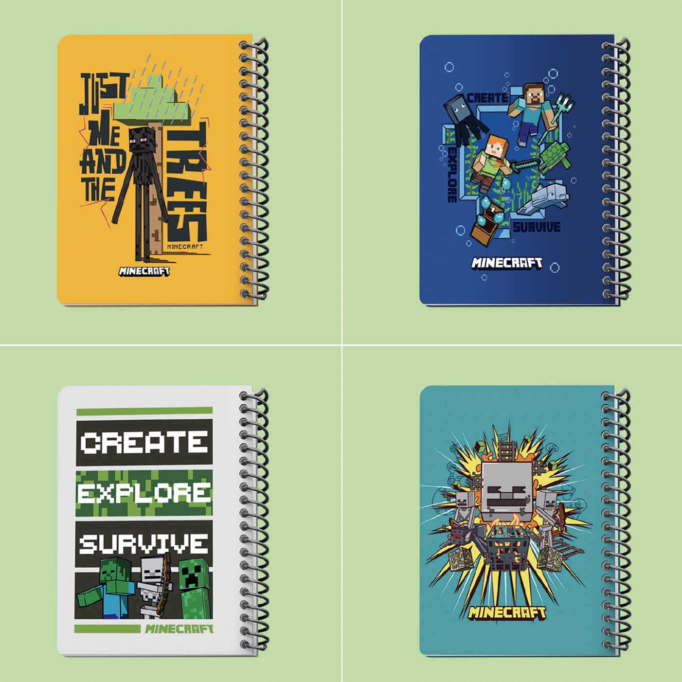 دفتر 100 برگ ماینکرفت (برند لانگو)