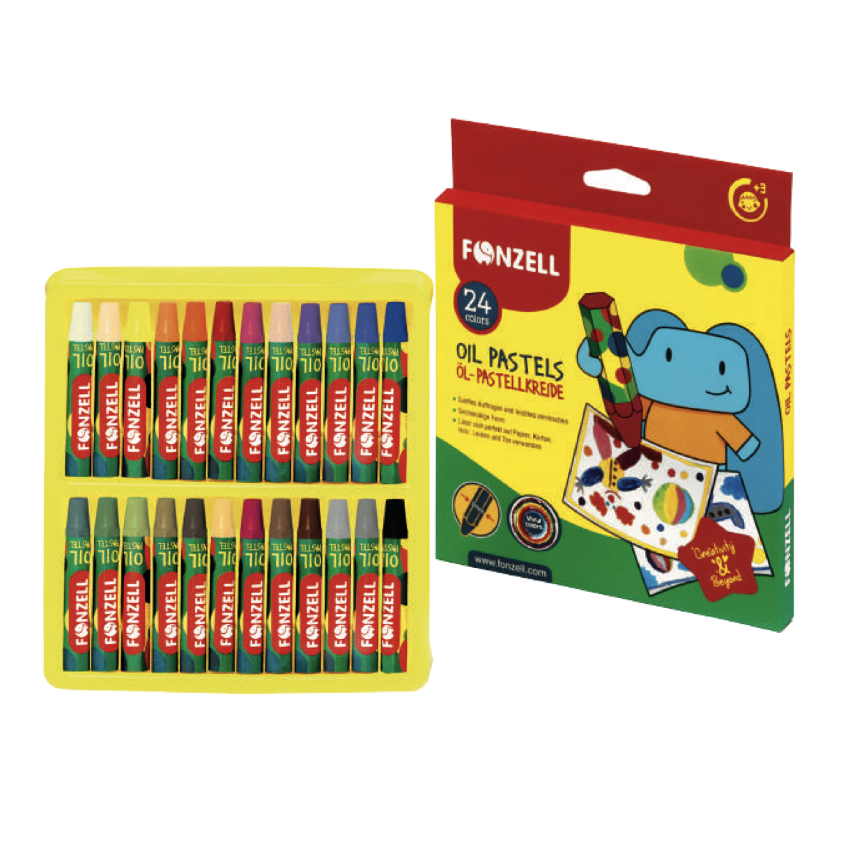 پاستل روغنی ۲۴ رنگ kids (برند فونزل)