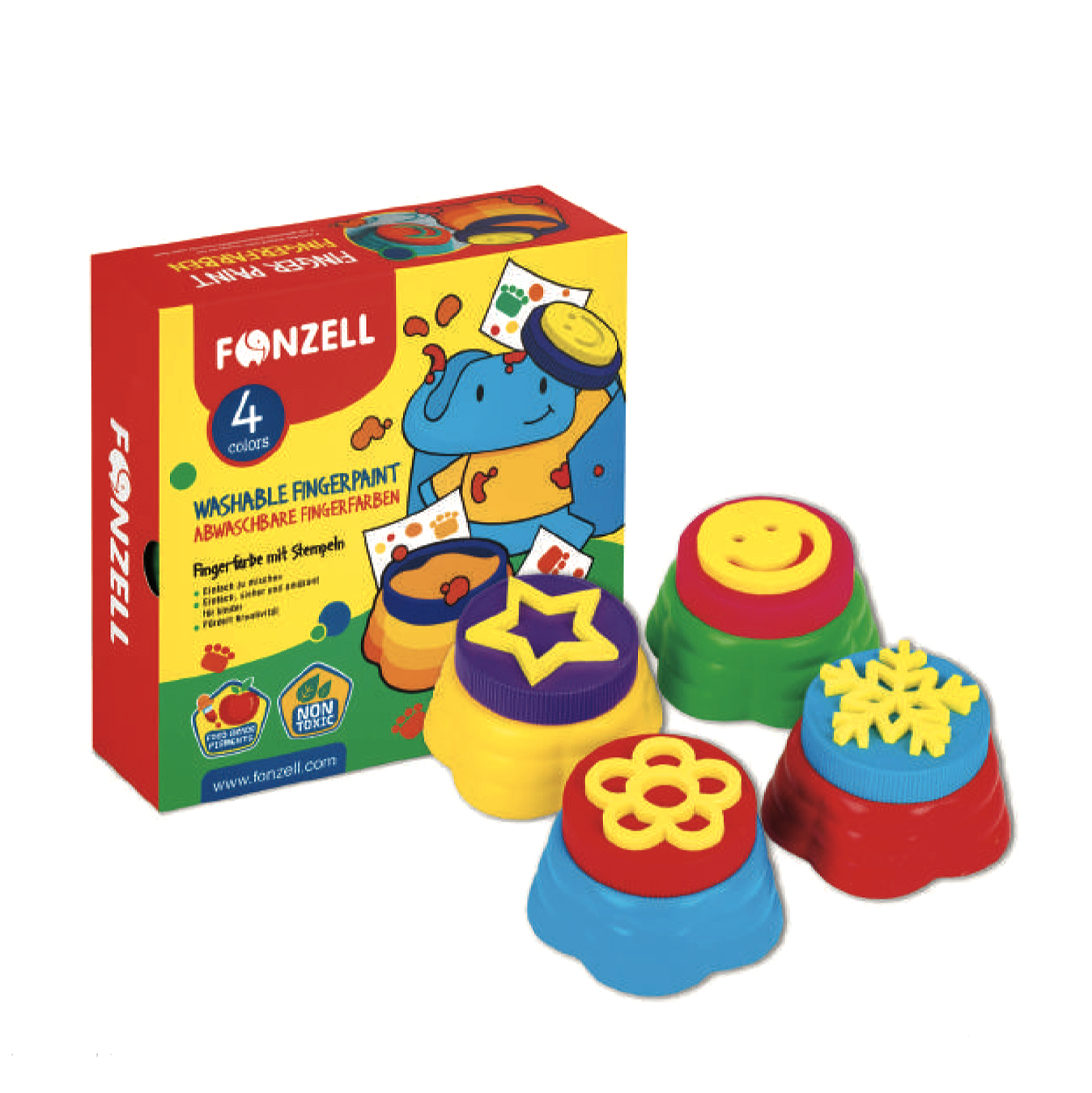 رنگ انگشتی 4 رنگ kids (برند فونزل)