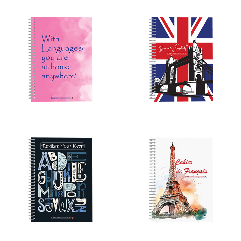 دفتر انگلیسی 100 برگ 2 خط (برند اُلند)