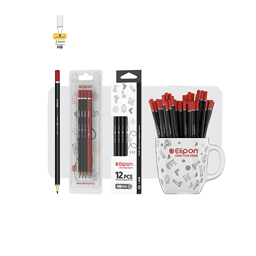 مداد مشکی شش گوش کلاسیک (برند الیپون)