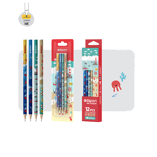 مداد مشکی فانتزی طرح سرزمین دریایی (برند الیپون)