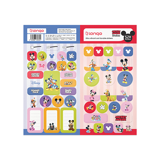 استیکر ۵۲ تکه طرح mickey mouse (برند لانگو)