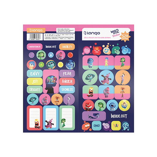 استیکر طرح inside out، (۵۲ تکه) (برند لانگو)
