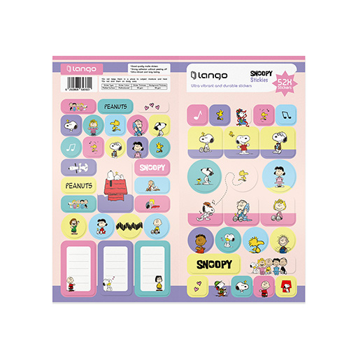 استیکر طرح snoopy، (۵۲ تکه) (برند لانگو)