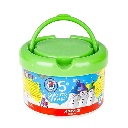 خمیربازی سطلی 5 رنگ (برند آریا)
