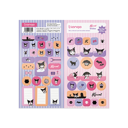استیکر طرح kuromi، (۵۲ تکه) (برند لانگو)