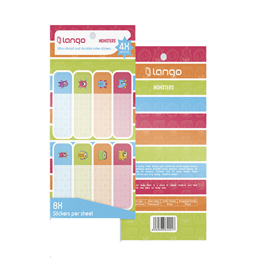 لیبل دانش آموز طرح مانسترز (برند لانگو)