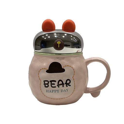 ماگ خرس bear happy با گوش قرمز.jpg