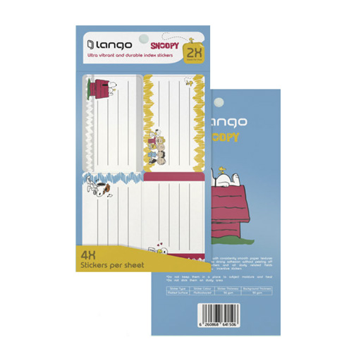 لیبل دانش آموز طرح اسنوپی (برند لانگو)