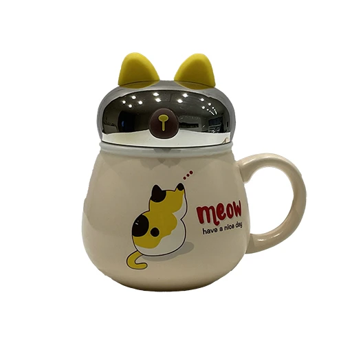 ماگ گربه mewo با گوش زرد.jpg