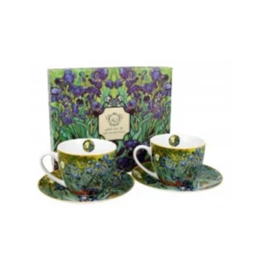 فنجان اسپرسو خوری Speresso Cups With Saucers Irises Inspired By Van Gogh  (برند دو)