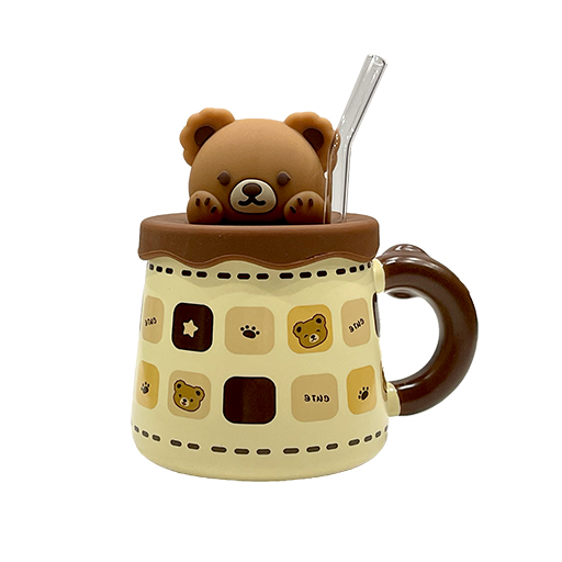 ماگ در سیلیکونی شکلاتی طرح خرسی