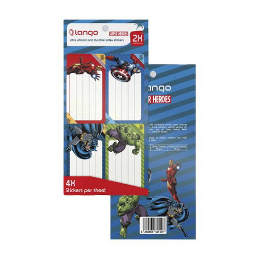 لیبل دانش آموز طرح سوپر هیرو (برند لانگو)