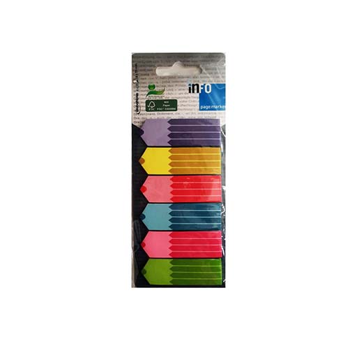 ایندکس فلش طرح مداد، 5 عدد (برند اینفو)