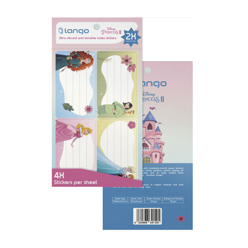 لیبل دانش آموز طرح پرنسس (برند لانگو)