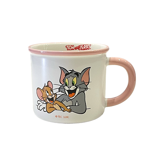 ماگ تام و جری دسته صورتی.jpg