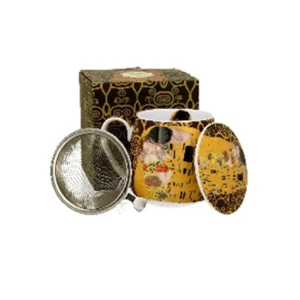 دمنوش خوری Mug Barrel 430ml With Tea Infuser The Kiss Klimt (برند دو)