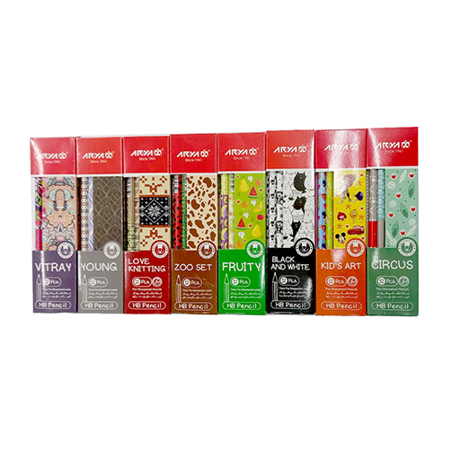 مداد مشکی طرح دار (برند آریا)