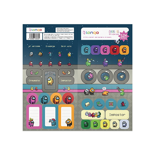 استیکر طرح amoung us (۵۲ تکه) (برند لانگو)