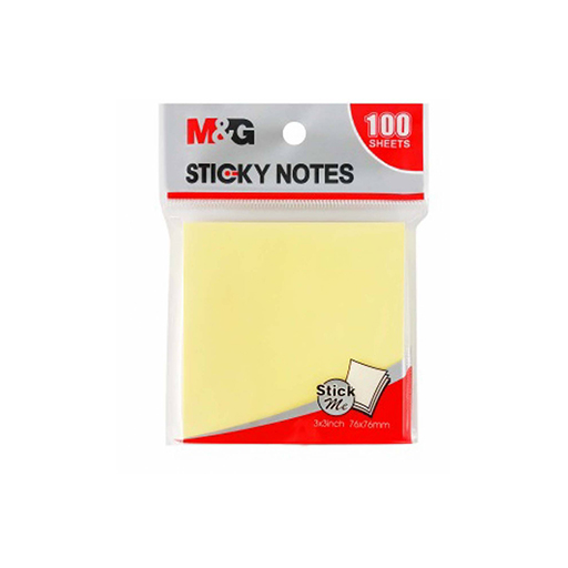 پست ایت 100 برگ رنگ زرد (برند ام اند جی)