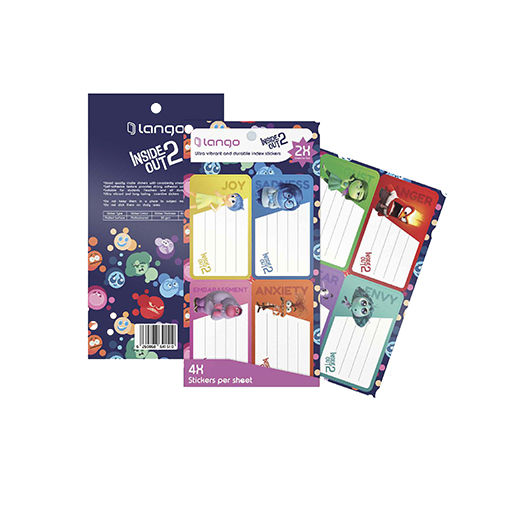 لیبل اسم دانش آموزی اینساید اوت ۲ (برند لانگو)