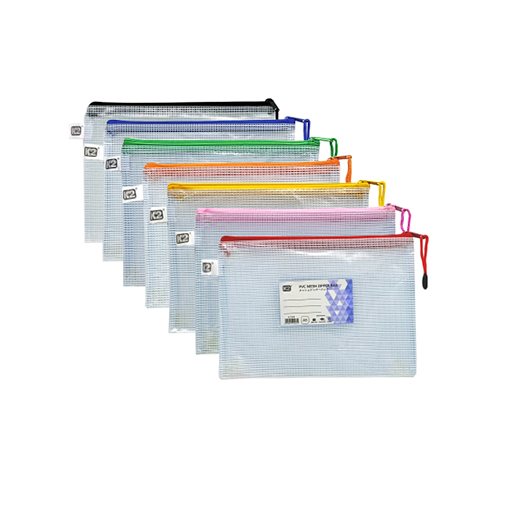 پوشه زیپدار A5 پاستلی (برند ام اند جی)