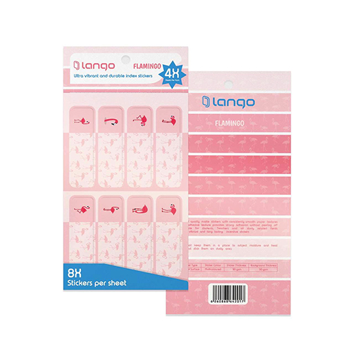 لیبل اسم فانتزی فلامینگو، 4 برگی (بسته 10 عددی) (برند لانگو)