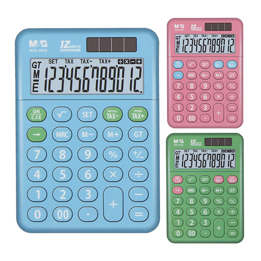 ماشین حساب رومیزی رنگی (برند ام اند جی)-2.jpg