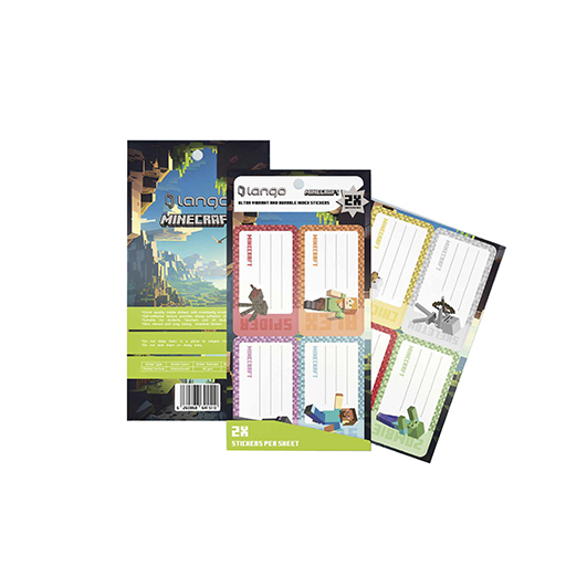 لیبل اسم دانش آموزی ماینکرافت (برند لانگو)