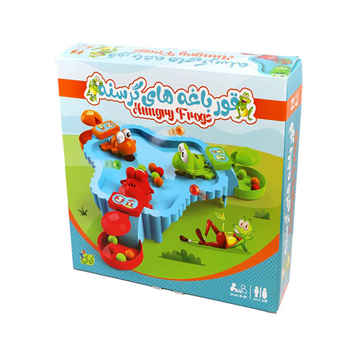 بازی قورباغه های گرسنه سه نفره (برند فرفره های رنگی پویا)