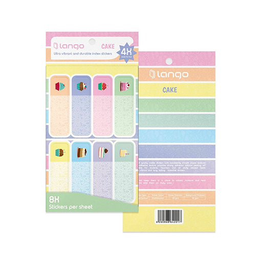 لیبل اسم فانتزی کیک، 4 برگی (بسته 10 عددی) (برند لانگو)