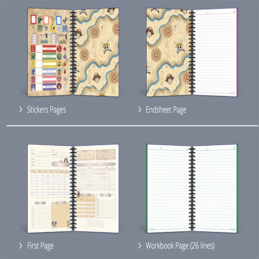 دفتر 100برگ وزیری جلد سخت سری one piece لانگو-۲.jpg