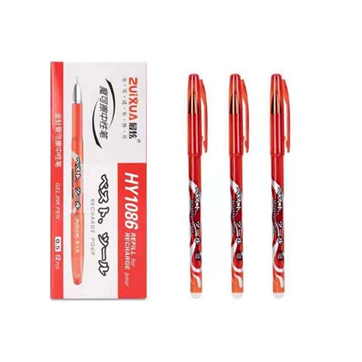 خودکار 0/5 مدل پاکن‌دار رنگ قرمز (مدل zuixva)