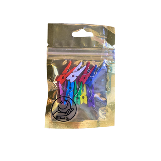 گیره چوبی رنگی لفاف ماه دونه بسته ۸ عددی