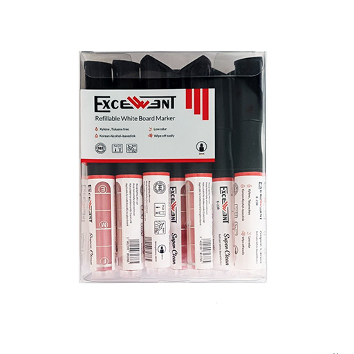 ماژیک وایت برد نوک گرد قابل شارژ، رنگ قرمز excellent
