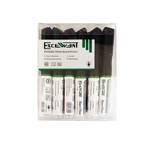 ماژیک وایت برد نوک گرد قابل شارژ، رنگ سبز excellent