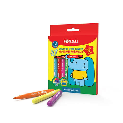 ماژیک 12 رنگ Colorful Washable Markers (برند فونزل)