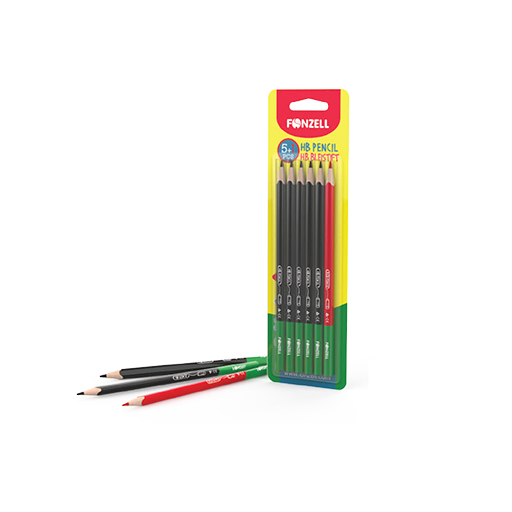 مجموعه مداد مشکی و قرمز Kids بسته 6 عددی (برند فونزل)