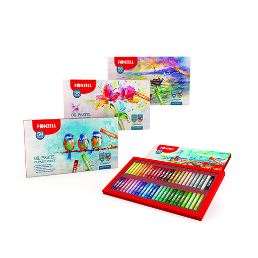 پاستل روغنی 50 رنگ مدل School (برند فونزل)