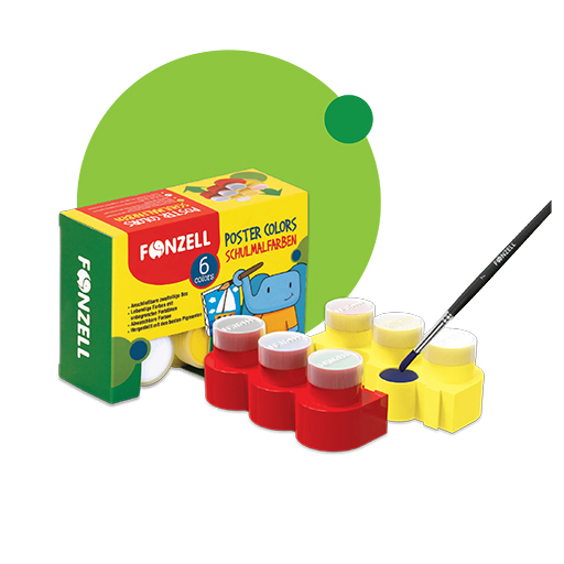 گواش 6 رنگ پازلی kids (برند فونزل)