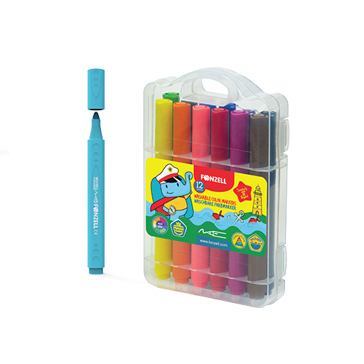 ماژیک 12 رنگ Washable Color Markers (برند فونزل)