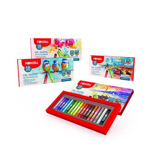 پاستل روغنی 18 رنگ مدل school (برند فونزل)