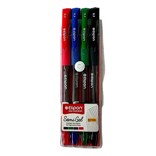 ولت خودکار سمی ژل رنگ ترکیبی با نوک نوشتاری 0.1 بسته ۴ عددی (برند الیپون)-2.jpg