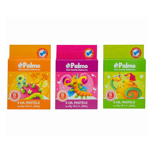 پاستل 6 رنگ کوتاه جعبه مقوایی (برند پالمو)