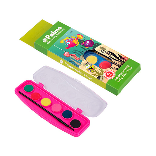 آبرنگ 6 رنگ جعبه طلقی (برند پالمو)-۲.jpg