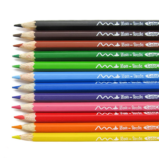 مداد رنگی 12 رنگ جعبه مقوایی (برند پالمو)-۱.jpg