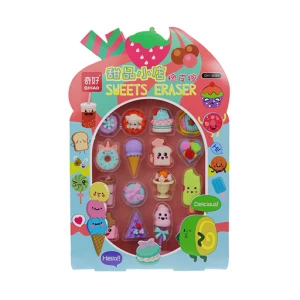 پاک کن فانتزی طرح شیرینی بسته ۱۵ عددی