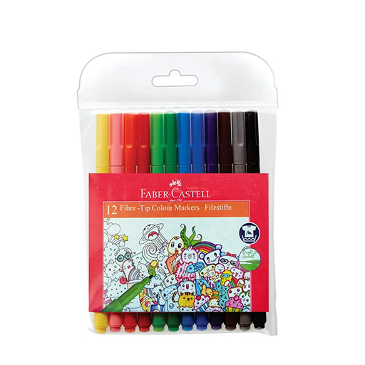 ماژیک رنگ آمیزی آویزدار ۱۲ رنگ (برند فابر کاستل)